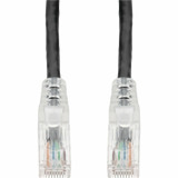 AddOn 100ft Black CAT 6A PVC Ethernet Cable Snagless Easy Clear Boot TAA RJ-45 M/M