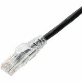 AddOn 100ft Black CAT 6A PVC Ethernet Cable Snagless Easy Clear Boot TAA RJ-45 M/M