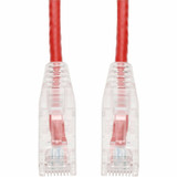 AddOn 6ft Red CAT 6A Slim PVC Ethernet Cable Snagless Clear-Claw RJ-45 M/M