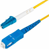 StarTech.com 5m (16.4ft) LC to SC (UPC) OS2 Single Mode Simplex Fiber Optic Cable, 9/125, 40G/100G, Low Insertion Loss, LSZH Jumper Cord