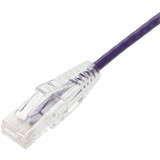 AddOn 6ft Purple CAT 6A Slim PVC Ethernet Cable Snagless Clear-Claw RJ-45 M/M