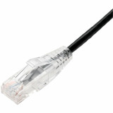 AddOn 2ft Black CAT 6 Slim PVC Ethernet Cable Snagless Clear-Claw TAA RJ-45 M/M
