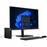 Lenovo ThinkCentre M75q Gen 5 12RQ000SUS Desktop Computer - AMD Ryzen 7 PRO 8700GE - 16 GB - 256 GB SSD - Tiny - Black