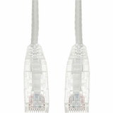 AddOn 6in White CAT 6A Slim PVC Ethernet Cable Snagless Clear-Claw RJ-45 M/M