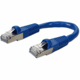 AddOn 6in RJ-45 (Male) to RJ-45 (Male) Straight Blue Cat7 S/FTP PVC Copper Patch Cable