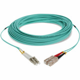 AddOn 12m LC (Male) to SC (Male) Aqua OM3 Duplex Fiber OFNR (Riser-Rated) Patch Cable