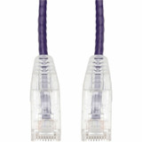 AddOn 3ft Purple CAT 6A Slim PVC Ethernet Cable Snagless Clear-Claw RJ-45 M/M