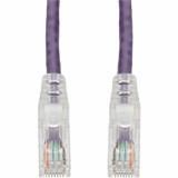 AddOn 50ft Purple CAT 6 PVC Ethernet Cable Snagless Easy Clear Boot TAA RJ-45 M/M