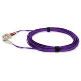 AddOn 5m LC (Male) to SC (Male) Purple OM4 Duplex Fiber OFNR (Riser-Rated) Patch Cable