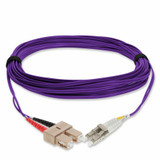 AddOn 5m LC (Male) to SC (Male) Purple OM4 Duplex Fiber OFNR (Riser-Rated) Patch Cable