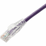 AddOn 100ft Purple CAT 6 PVC Ethernet Cable Snagless Easy Clear Boot TAA RJ-45 M/M