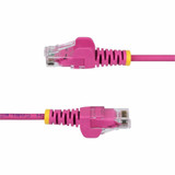 StarTech.com 1ft Pink Slim CAT6 Ethernet Cable, Slim Snagless RJ45, UTP, LSZH, 28AWG Bare Copper, Slim Network Patch Cord, Fluke Tested