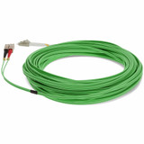 AddOn 15m SC (Male) to LC (Male) Green OM4 Duplex Fiber OFNR (Riser-Rated) Patch Cable