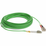 AddOn 15m SC (Male) to LC (Male) Green OM4 Duplex Fiber OFNR (Riser-Rated) Patch Cable