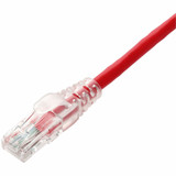 AddOn 2ft Red CAT 6A PVC Ethernet Cable Snagless Easy Clear Boot TAA RJ-45 M/M