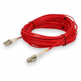 AddOn 15m LC (Male) to LC (Male) Red OM4 OFNR (Riser-Rated) TAA Compliant Patch Cable