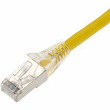 AddOn 1ft Yellow CAT 6 Shielded PVC Ethernet Cable Snagless Easy Clear Boot TAA RJ-45 M/M