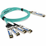 Mellanox MFA7A50-C005 Compatible 100GBase-AOC QSFP28 to 4xSFP28 Active Optical Cable (850nm, MMF, 5m)