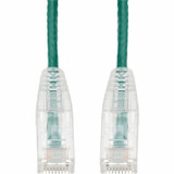 AddOn 12ft Green CAT 6A Slim PVC Ethernet Cable Snagless Clear-Claw RJ-45 M/M