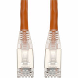 AddOn 50ft Orange CAT 6 Shielded PVC Ethernet Cable Snagless Easy Clear Boot TAA RJ-45 M/M