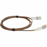 AddOn 3m LC (Male) to LC (Male) Brown OM1 Duplex Fiber OFNR (Riser-Rated) Patch Cable