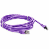 AddOn 1ft RJ-45 (male) to RJ-45 (male) Violet Cat6 straight STP PVC copper patch cable