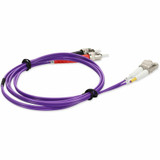 AddOn 5m LC (Male) to ST (Male) Purple OM4 Duplex Fiber OFNR (Riser-Rated) Patch Cable