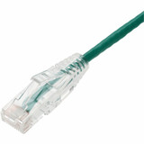 AddOn 6in Green CAT 6A Slim PVC Ethernet Cable Snagless Clear-Claw RJ-45 M/M
