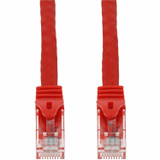 AddOn 6in Red CAT 6 PVC Ethernet Cable Snagless Easy Boot RJ-45 M/M