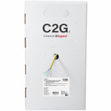 C2G C2G56037 TAA-Complaint Cat6 Bulk Unshielded (UTP) Ethernet Network Cable with Solid Conductors-Riser CMR-Rated - Yellow - 1000ft