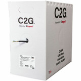 C2G C2G56049 TAA-Compliant Cat6a Bulk Unshielded (UTP) Ethernet Network Cable with Solid Conductors-Riser CMR-Rated - Black - 1000ft