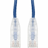 AddOn 6in Blue CAT 6 Slim PVC Ethernet Cable Snagless Clear-Claw RJ-45 M/M