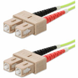 AddOn 20m SC to SC Lime Green OM5 Duplex OFNP (Plenum-Rated) Fiber Patch Cable