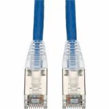 AddOn 1.5ft Blue CAT 6A Shielded PVC Ethernet Cable Snagless Bubble Boot RJ-45 M/M