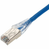 AddOn 1.5ft Blue CAT 6A Shielded PVC Ethernet Cable Snagless Bubble Boot RJ-45 M/M