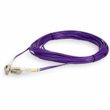 AddOn 6m LC to LC Purple OM4 Duplex OFNR (Riser-Rated) Fiber Patch Cable