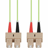 AddOn 0.5m SC to SC Lime Green OM5 Duplex OFNP (Plenum-Rated) Fiber Patch Cable