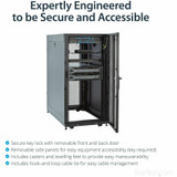 StarTech.com 4-Post 25U Server Rack Cabinet - 19" Data Rack Cabinet for Computer / IT Equipment - Home Network Rack - Half Height Server Rack
