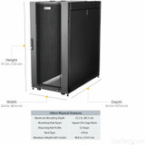 StarTech.com 4-Post 25U Server Rack Cabinet - 19" Data Rack Cabinet for Computer / IT Equipment - Home Network Rack - Half Height Server Rack