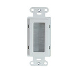 On-Q WP1014WH Cable Access Strap - White - HDMI - Coaxial - Cat5e / Cat6 Access Wall Plate