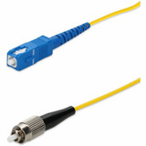 AddOn ADD-SC-FC-2MS9SMFP 2m SC to FC Yellow OS2 Simplex OFNP (Plenum-Rated) SMF Fiber Patch Cable
