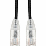 AddOn ADD-6FSLCAT6-BK-LLBL 6ft Black CAT 6 Slim PVC Ethernet Cable Snagless Clear-Claw RJ-45 M/M with Length Labels