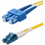 AddOn ADD-SC-LC-50M9SMF-TAA 50m SC to LC Yellow OS2 Duplex OFNR (Riser-Rated) TAA SMF Fiber Patch Cable