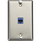 Black Box CAT6 VoIP Wallplate - Stainless Steel