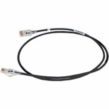 Ortronics 28AWG Reduced Diameter CAT 6 Channel Cord - Black - 3'