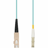 AddOn ADD-SC-LC-4MS5OM4P 4m SC to LC Aqua OM4 Simplex OFNP (Plenum-Rated) Fiber Patch Cable