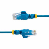 StarTech 15ft Blue Slim CAT6 Ethernet Cable - Snagless RJ45 - UTP - LSZH - 28AWG Pure Bare Copper - Slim Network Patch Cord - Fluke Tested