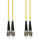 AddOn ADD-ST-ST-20M9SMFP 20m ST to ST Yellow OS2 Duplex OFNP (Plenum-Rated) SMF Fiber Patch Cable