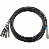 Panduit QSFP28 to SFP28 Breakout Copper Cable Assembly - 26 AWG - Black - 4m