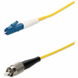 AddOn ADD-LC-FC-35MS9SMFP 35m LC to FC Yellow OS2 Simplex OFNP (Plenum-Rated) SMF Fiber Patch Cable